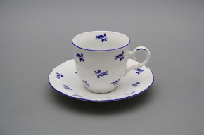 Kaffeetasse 0,18l und Untertasse Ofelie Blaue Rosen ML