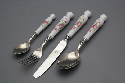 Besteck Set Bohemia 1987 Rosarote Rosen BB 4teiliges č.1