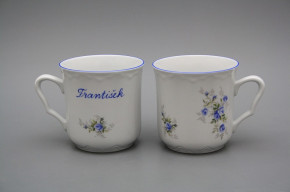 Tasse Karel 0,27l mit Widmung Hellblaue Rosen AL