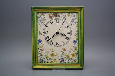 Wanduhr 25x30cm Blumenwiese cZM č.1