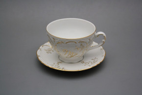 Teetasse 0,17l und Untertasse Opera Monogramm Gold