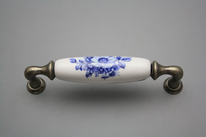 Rustikaler Handgriff 128mm Blue Floral FV