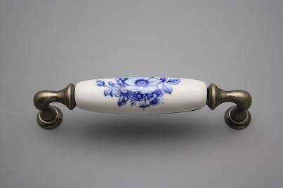 Rustikaler Handgriff 128mm Blue Floral FV č.1