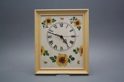 Wanduhr 25x30cm Sonnenblumen cPB č.1