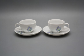 Tasse niedrig 0,09l und Untertasse Leon Lavendel BB