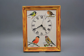 Wanduhr 25x30cm Vogelwelt cHM