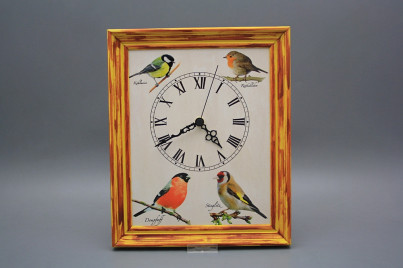 Wanduhr 25x30cm Vogelwelt cHM č.1