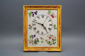 Wanduhr 25x30cm Waldbeeren cHM