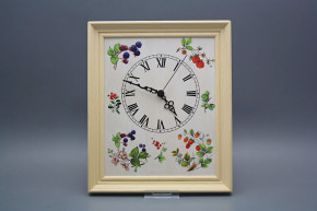 Wanduhr 25x30cm Waldbeeren cPB