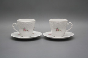 Kaffeetasse 0,15l und Untertasse Opera Rosarote Rosen BB