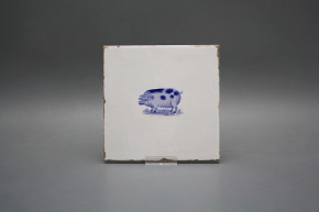 Forli Blanco Wandfliese 15x15cm Blauer Bauernhof Schwein