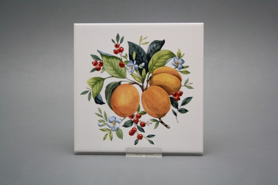 Fliese 15x15cm Apricot weiß matt č.1