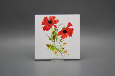 Fliese 15x15cm Poppy Motiv B weiß matt č.1