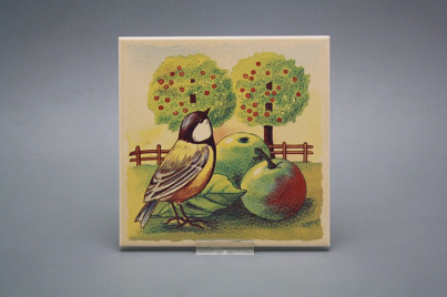 Fliese 15x15cm Bird Garden 3tlg. hellbeige matt č.1