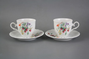 Kaffeetasse 0,18l und Untertasse Ofelie Blumenwiese Motiv A HBB