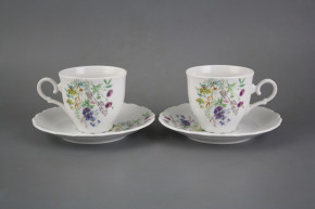 Kaffeetasse 0,18l und Untertasse Ofelie Blumenwiese Motiv D HBB