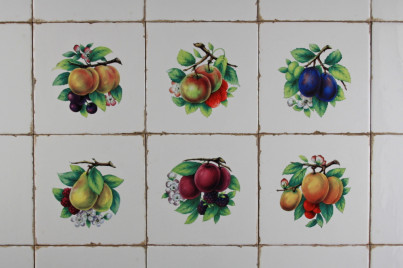 Forli Blanco Wandfliese 15x15cm Obst 6-teiliges Set č.1