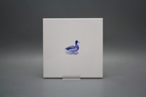 Fliese 20x20cm Ente weiß glänzend